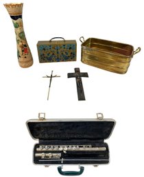 Brass Planter, Enid Collins Box Purse, Half Yard Ale Stein & More - #S2-1