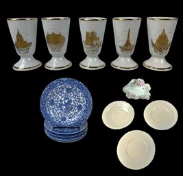 LaMalle Porcelain Cups (Made In France), Chinese Porcelain Plates, Limoges Dish & More - #S9-1