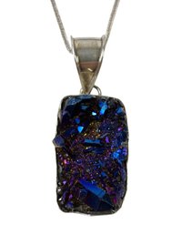 Sterling Silver Quartz Pendant Necklace (23.2 GRAMS) - #JC-B