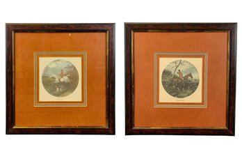 English Fox Hunting Framed Art Prints, 'The Leap' & Gone Away' - #A5