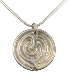 Robert Lee Morris RLM Studios Sterling Silver Labyrinth Pendant Necklace (22.6 GRAMS) - #JC-B