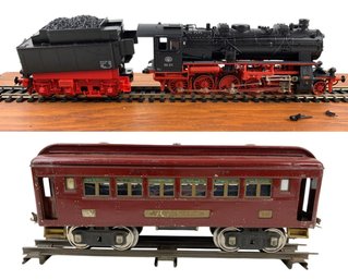 Roco BR 58 HO Scale Model Steam Locomotive (Austria) & Lionel Pullman Passenger Car - #S14-2