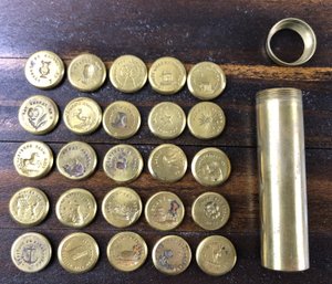 Antique French Brass Wax Seals - #FS-6