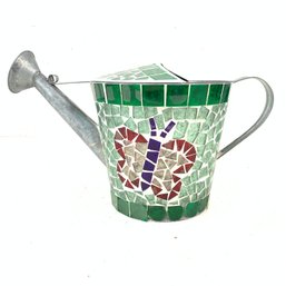 Mosaic Tile Butterfly Decorated Watering Can - #S8-2