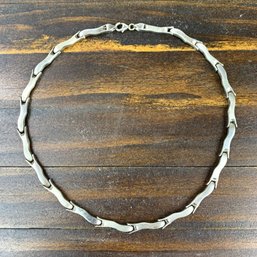 Sterling Silver Wave Link Necklace (34.8 GRAMS) - #JC-B3