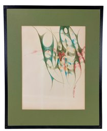 Abstract Pencil Drawing, Signed Priscilla Heep Abrams, 1995 - #A9