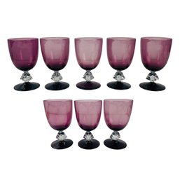 1950s-60s Bryce Brothers Amethyst Aquarius Water Goblets (Set Of 8) - #S14-3