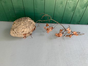 Decorative Genuine Paper Hornet's Nest On Branch - #GR