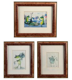 Collection Of Framed Frog Screen Prints - #S12-5