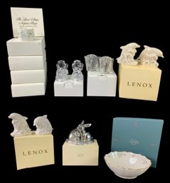 Collection Of Lenox / Kirk Stieff Salt & Pepper Shakers, Napkin Rings & Rose Manor Bowl - #S15-1