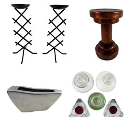 Cec LePage For MOMA Modern Art Aluminum Centerpiece, Brutalist Candleholders & More - #S15-2