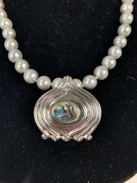 Metropolitan Museum Of Art Sterling Silver Pearl Necklace - #FS-2
