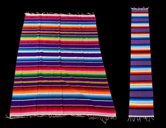 El Paso Saddleblanket Co. Striped Blanket & Southwestern Style Bed Runner - #BR