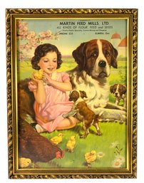 Vintage Martin Feed Mills Ltd. Framed Advertising Print - #A5