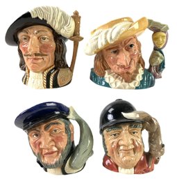 Royal Doulton Toby Jugs: Athos, Capt Ahab, Gone Away & Scaramouche - #S11-4