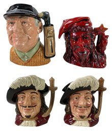 Royal Doulton Toby Jugs: Flambe The Wizard, The Golfer & Porthos - #S17-3