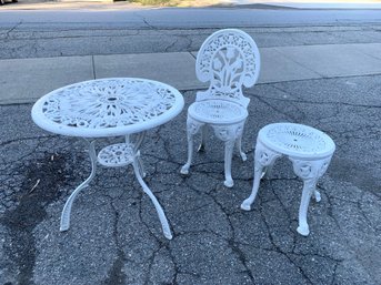 Cast Aluminum Patio Bistro Table Set - #BOB