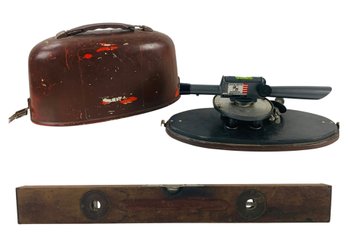 David White 8090 Meridian Level W/Case & Stanley Rule & Level Adjustable Co. Wood Level - #S23-3