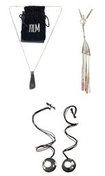 Robert Lee Morris RLM Bronze Silver-Tone Pendant Necklaces - #S13-2