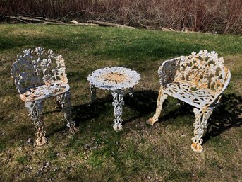 Antique Cast Iron 3-Piece Patio Bistro Set - #BOB