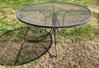 Round Wrought Iron Patio Table - #BOB