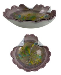 Mid-Century Avventurina Hand Blown Glass Bowl - #S7-2