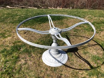 Vintage Neoclassical Style Aluminum Outdoor Patio Table - #BOB