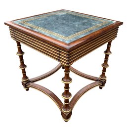 Ethan Allen Eglomise Side Table With Mirrored Glass Top - #BR