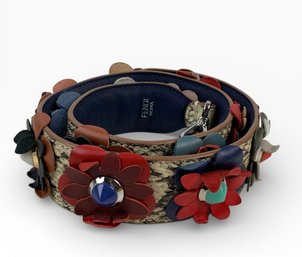 Fendi Flower Leather Shoulder Bag Strap - #S15-3