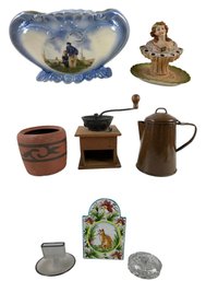 Ardalt Japan Cigarette Holder, Indian Ware Pottery, Coffee Grinder, Italian Tile & More - #S2-2