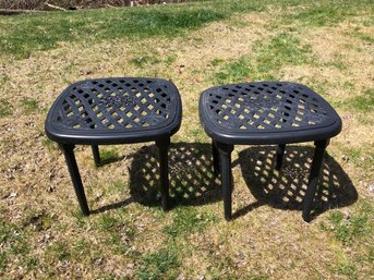 Hampton Bay Edington Outdoor Patio Side Tables (Set Of 2) - #BOB