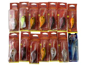 Fishing Lures: Crankbait By Backstabber Lures & Vicious Fishing Jerkbait Lure - #S14-2