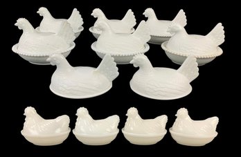 Vintage Hen On A Nest Covered Dishes & Lids - #S11-4