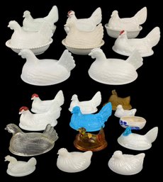 Vintage Hen On A Nest Covered Dishes & Lids - #S11-1