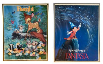 1942 Walt Disney Bambi & 1986 Walt Disney's Fantasia Framed Movie Posters - #SW-10