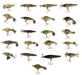 Vintage Folk Art Handcrafted Freshwater Fishing Lures, Signed - #S5-4