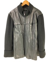 Lane Bryant Genuine Leather Wool Blend Jacket, Women's Size 26/28 - #CR