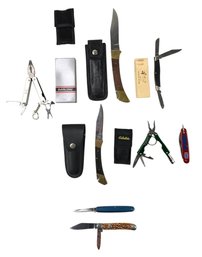 Collection Of Folding Knives: Barlow, Buck Knives 301 Stockman, Cabela's & More - #GR