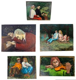 Albert Pels (American, 1910-1998) WPA Artist Figural Oil On Canvas Paintings - #S12-1