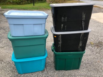 Collection Of Storage Totes With Lids - #SW