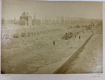 1880 Vernon, France Railway Construction Site Photograph - #S11-5-L