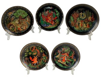 Bradford Exchange Tianex Russian Fairytale Decorative Porcelain Plates (Set Of 5) - #S7-2