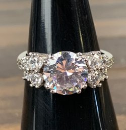 Sterling Silver Engagement Ring, Size 6.25 - #JB