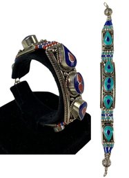 Vintage Tibetan Tribal Multi-Stone Bracelets - #JC-R