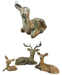 Concrete Whitetail Deer Garden Statue, Ceramic & Resin Deer Statues - #S18-2