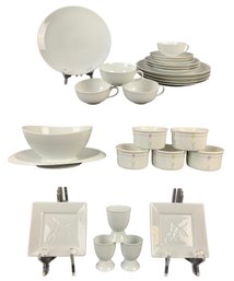 German Classic White Holiday China Dinnerware Set, Johann Haviland Gravy Boat & More - #S4-3