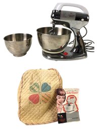 Vintage Hamilton Beach Model K Stand Mixer With Bowls & Instruction Booklet, WORKS - S8-1