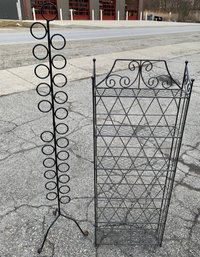 Wrought Iron 5-Tier Plant Stand & Wrought Iron Scarf Organizer - #SC