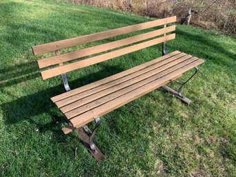 Wood Slat Outdoor Garden Bench - #BOB