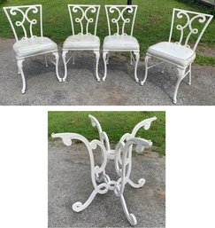 Art Nouveau Wrought Iron Table Set - #SC
